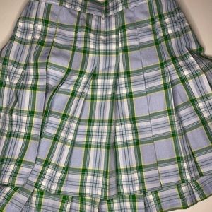 xxsmall plaid green skirt from aerie